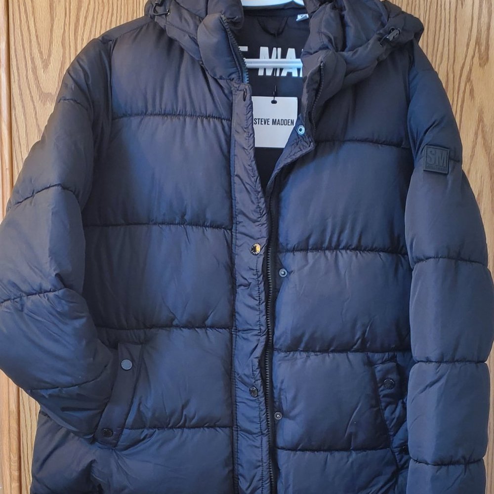 Steve Madden Black Puffer Coat- ladies XL